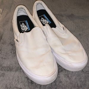 Used White Vans Size 10.5 Men 12 women